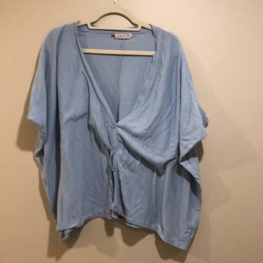 LaRok Oversized Light Blue Sweater Shrug Size Xs/S